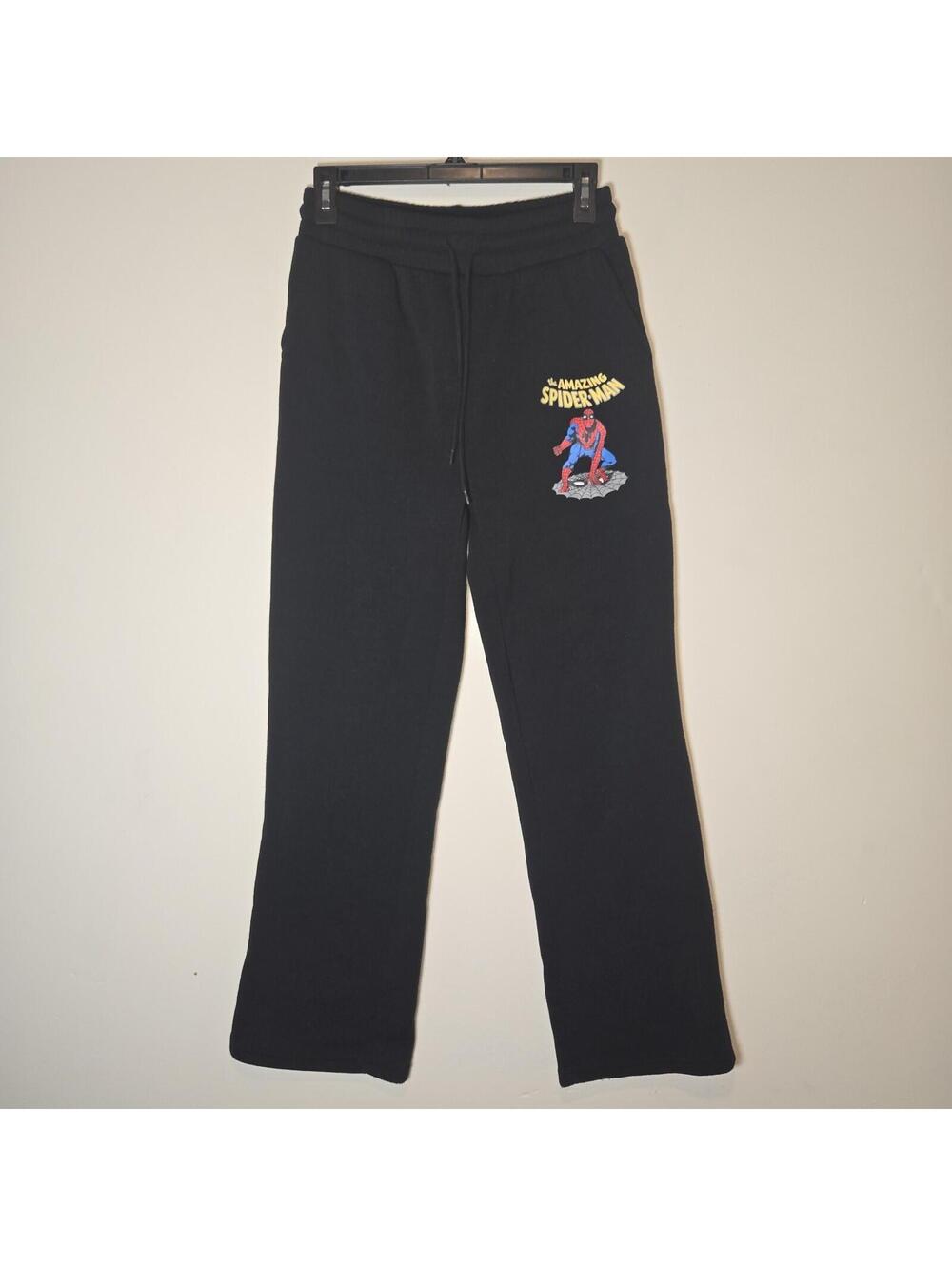 Marvel The Amazing Spider-Man Women Black Sweatpants Sz S